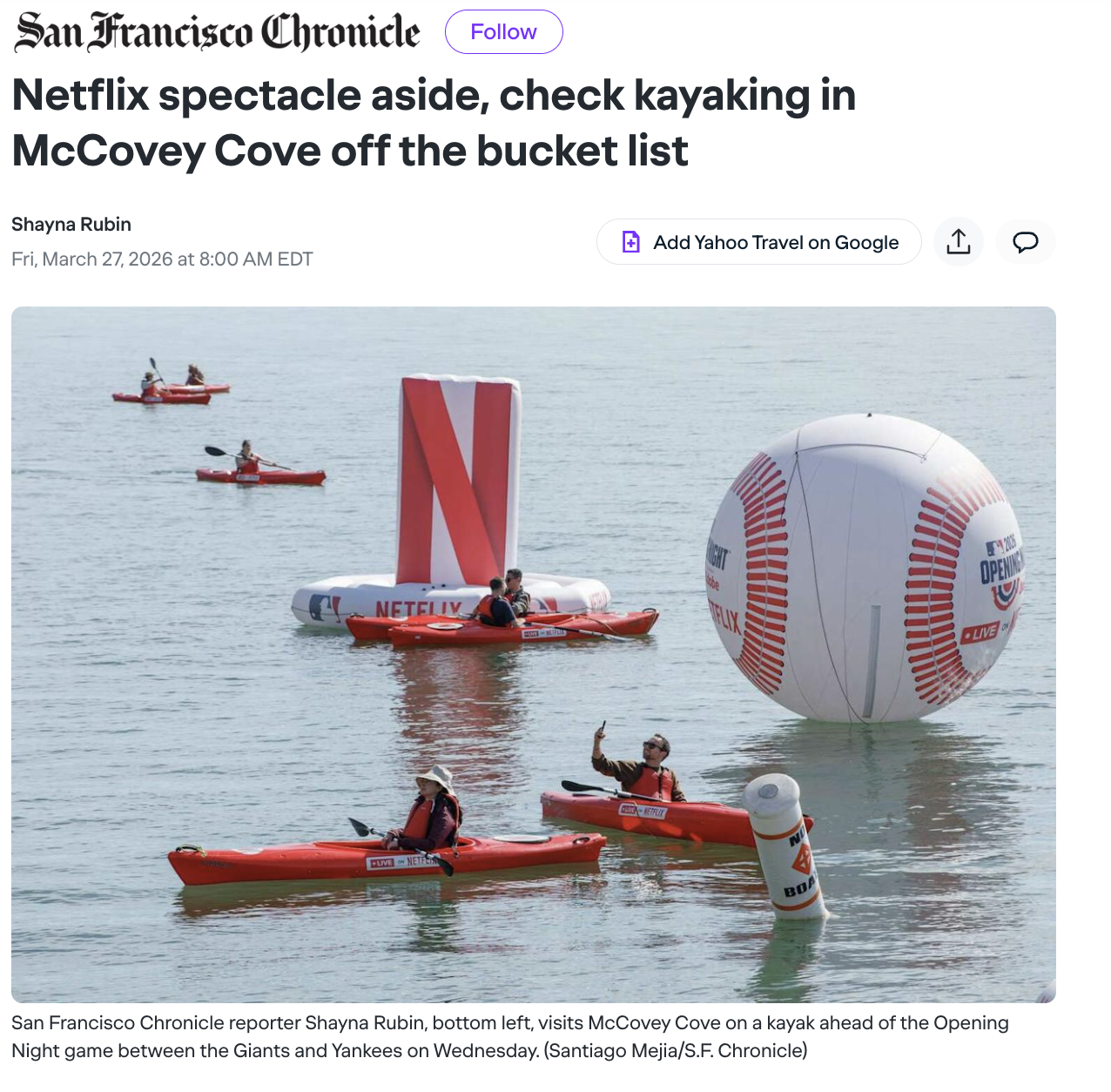 San Francisco Chronicle - Article